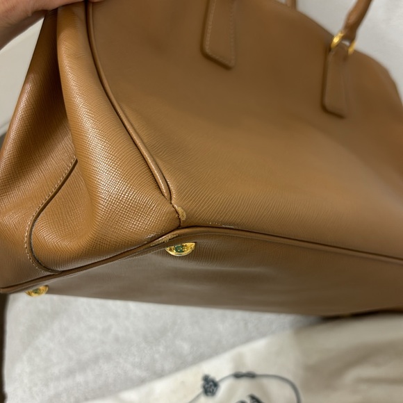 PRADA Lux Saffiano Leather Tote- camel- no zipper - Picture 11 of 15
